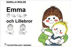 Omslagsbild för Emma och Lillebror - Barnbok med tecken för hörande barn