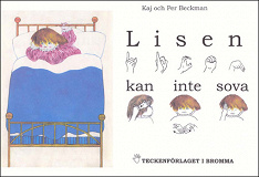 Cover for Lisen kan inte sova - Barnbok med tecken för hörande barn