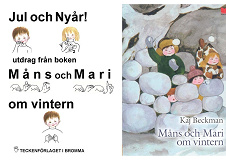 Omslagsbild för Jul och Nyår - utdrag från boken Måns och Mari om vintern - Barnbok med tecken för hörande barn