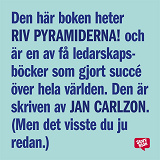 Omslagsbild för Riv Pyramiderna! : en bok om den nya människan, chefen och ledaren