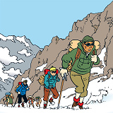 Omslagsbild för Tintin i Tibet