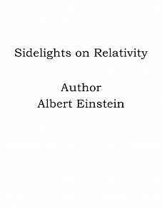 Omslagsbild för Sidelights on Relativity