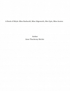 Omslagsbild för A Book of Sibyls: Miss Barbauld, Miss Edgeworth, Mrs Opie, Miss Austen