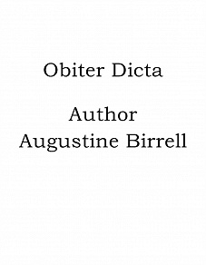 Omslagsbild för Obiter Dicta