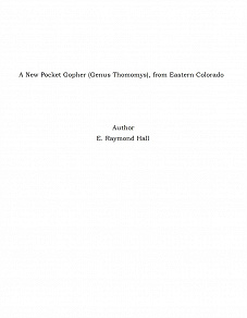 Omslagsbild för A New Pocket Gopher (Genus Thomomys), from Eastern Colorado