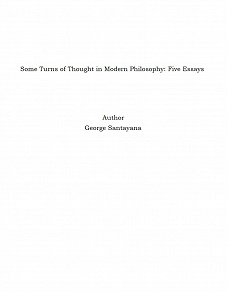 Omslagsbild för Some Turns of Thought in Modern Philosophy: Five Essays