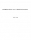 Omslagsbild för Archeological Investigations / Bureau of American Ethnology, Bulletin 76