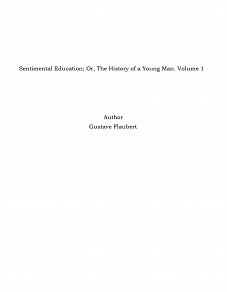 Omslagsbild för Sentimental Education; Or, The History of a Young Man. Volume 1