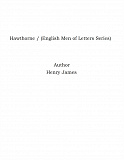 Omslagsbild för Hawthorne / (English Men of Letters Series)