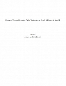 Omslagsbild för History of England from the Fall of Wolsey to the Death of Elizabeth. Vol. III