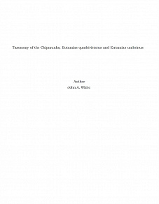 Omslagsbild för Taxonomy of the Chipmunks, Eutamias quadrivittatus and Eutamias umbrinus