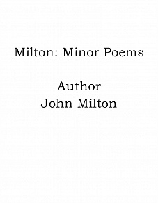 Omslagsbild för Milton: Minor Poems