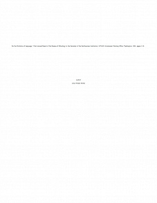 Omslagsbild för On the Evolution of Language / First Annual Report of the Bureau of Ethnology to the Secretary of the Smithsonian Institution, 1879-80, Government Printing Office, Washington, 1881, pages 1-16