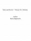 Omslagsbild för Tales and Novels — Volume 03 / Belinda
