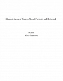 Omslagsbild för Characteristics of Women: Moral, Poetical, and Historical