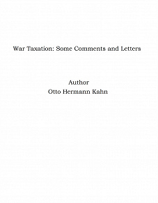 Omslagsbild för War Taxation: Some Comments and Letters