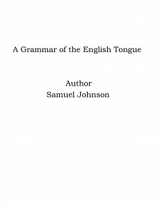 Omslagsbild för A Grammar of the English Tongue