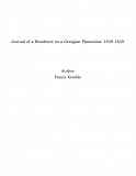 Omslagsbild för Journal of a Residence on a Georgian Plantation: 1838-1839