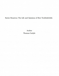 Omslagsbild för Sartor Resartus: The Life and Opinions of Herr Teufelsdröckh