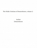 Omslagsbild för The Public Orations of Demosthenes, volume 2