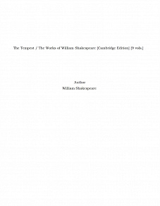 Omslagsbild för The Tempest / The Works of William Shakespeare [Cambridge Edition] [9 vols.]