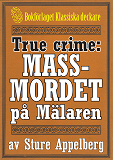 Omslagsbild för Massmordet på Mälaren. True crime-text från 1938 kompletterad med fakta och ordlista