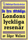 Omslagsbild för De fyra rättrådiga: De lyckliga resenärerna. Återutgivning av deckarnovell från 1942