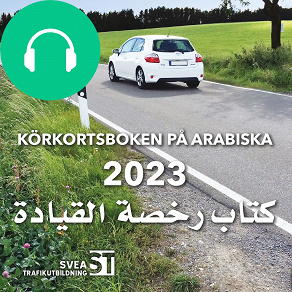 Omslagsbild för Körkortsboken på Arabiska 2023
