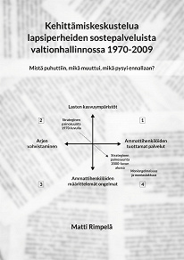 Omslagsbild för Kehittämiskeskustelua lapsiperheiden sostepalveluista valtionhallinnossa 1970-2009.: Mistä puhuttiin, mikä muuttui, mikä pysyi ennallaan?