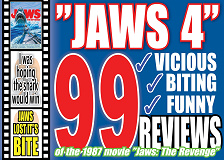 Cover for The 99 funniest (and most biting) reviews of the movie ”Jaws: The Revenge”