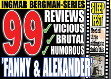 Cover for 99 Brutal Reviews of the Bergman-movie ”Fanny & Alexander”  – A compilation from the youtubers Critical Vikings